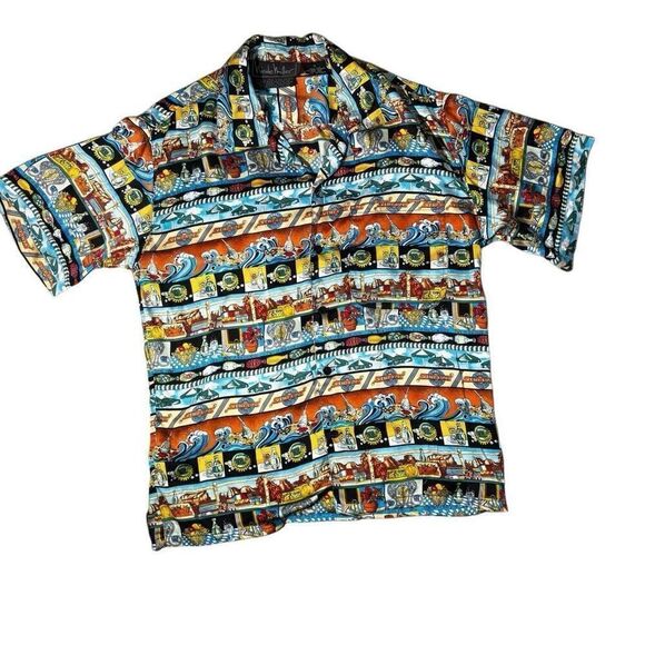 Rare 1992 Nicole Miller Perrier Silk Top Sz Small - Picture 2 of 10